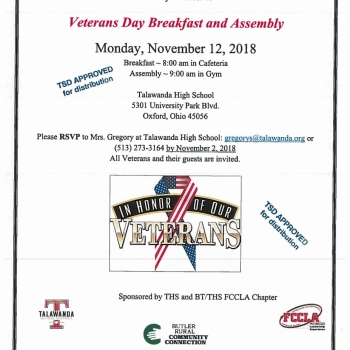 FCCLA Veteran's Event 11/12/18